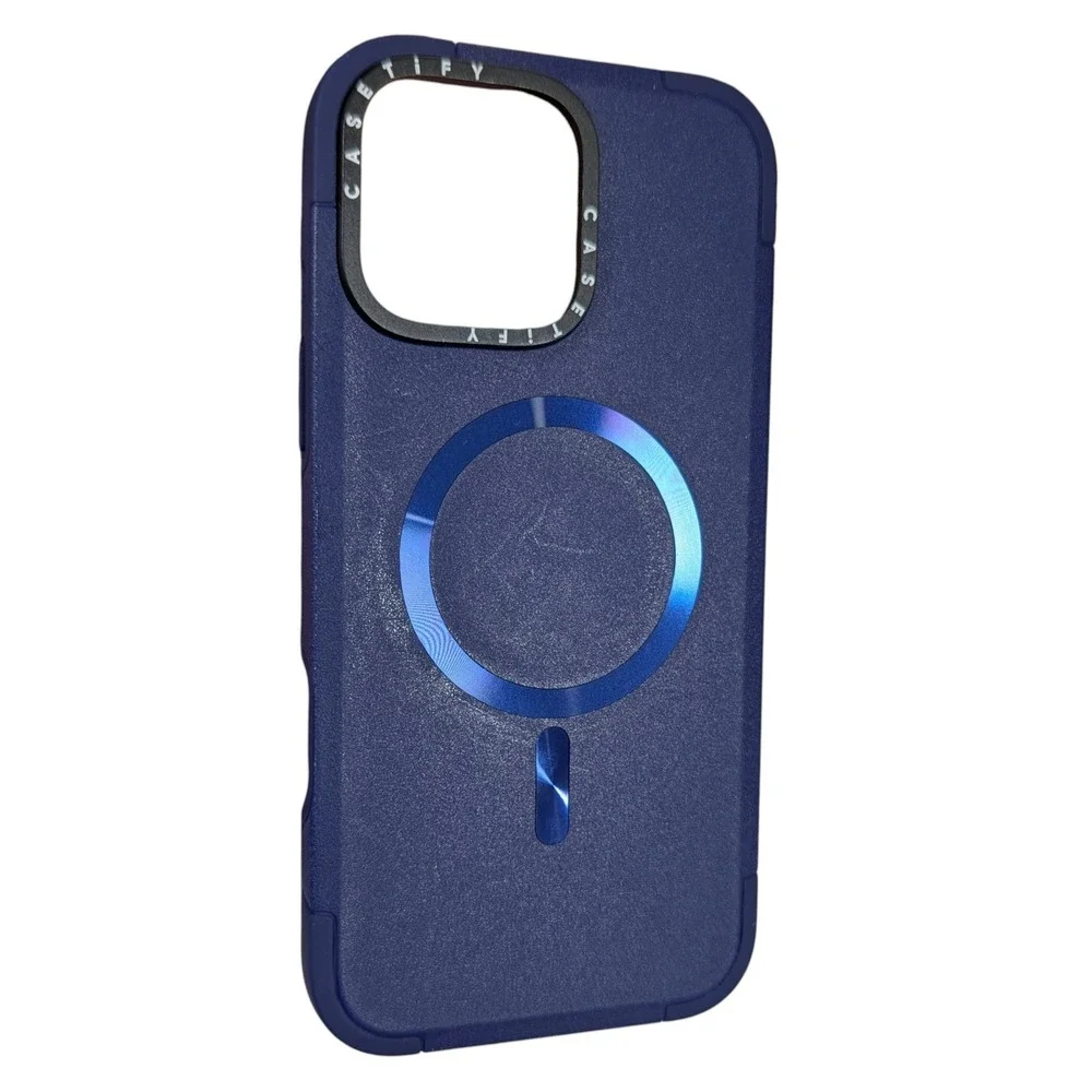 J9U CASETiFY Force Case w/ Magsafe for Apple iPhone 16 Pro Max, Navy‎ Blue Used